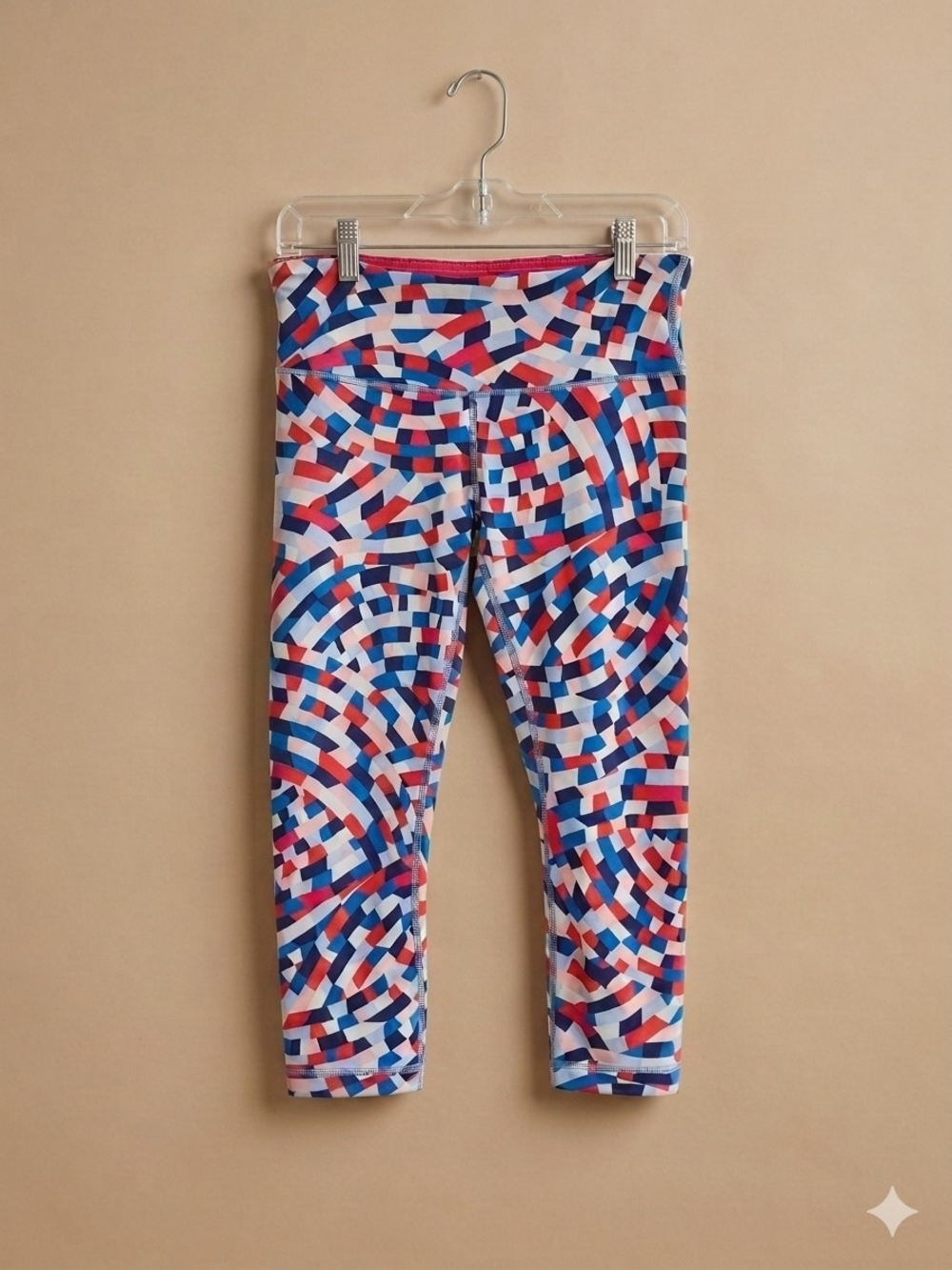 lululemon athletica Red Blue Pink Geometric Leggings